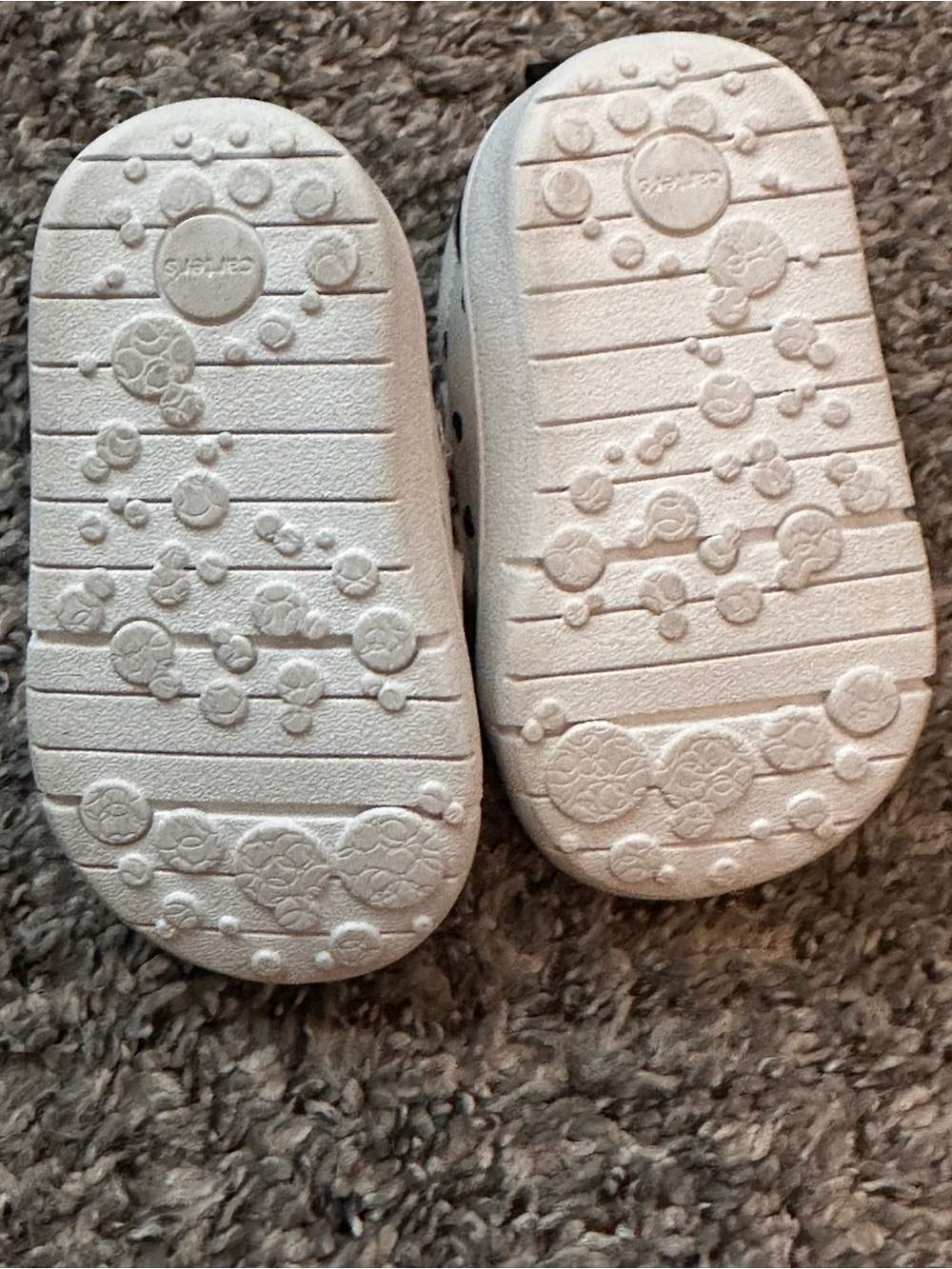 Carter's White Sneakers with Black Heart Print and Velcro - Picture 5 of 5